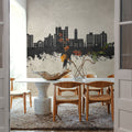 Luton England Skyline Concrete Mural Wallpaper - room preview 03