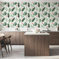 Paradise Foliage Light Mural Wallpaper - room preview 03