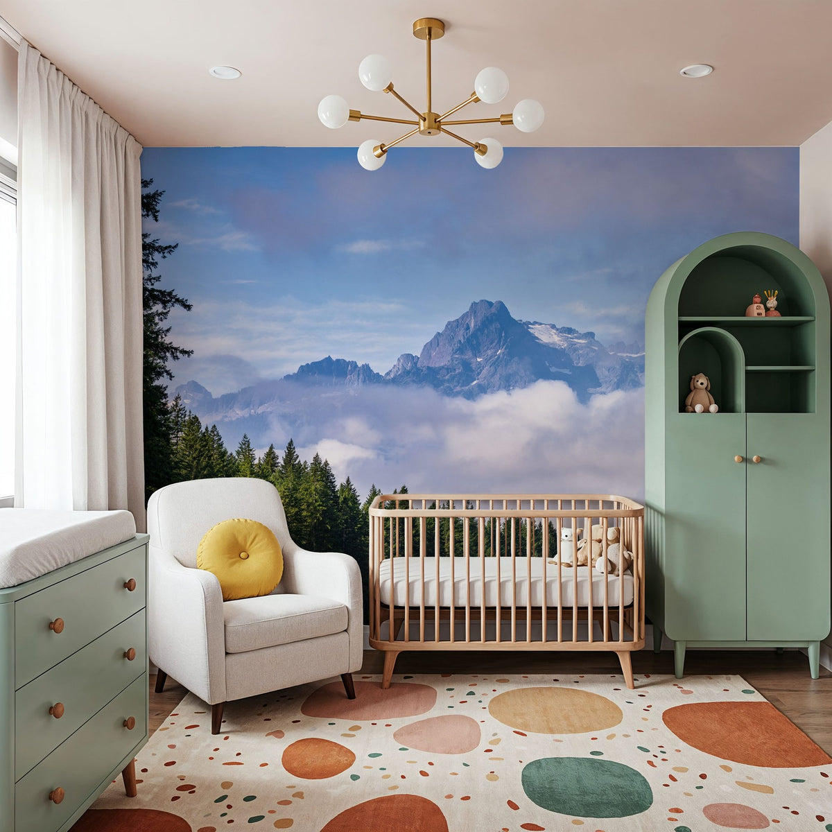 Whitehorse Mountain Mural Wallpaper - room preview 03
