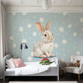 Rabbit Study Mural Wallpaper - room preview 03