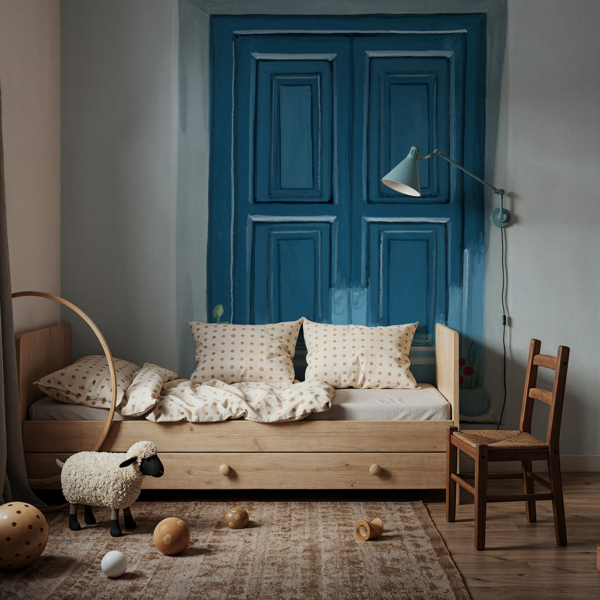 Stucco Window View Mural Wallpaper - room preview 03