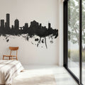 Milwaukee Wisconsin Skyline Black & White Mural Wallpaper - room preview 03