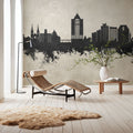 Roanoke Virginia Skyline Concrete Mural Wallpaper - room preview 03