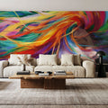 Rainbow Hair Mural Wallpaper - room preview 03