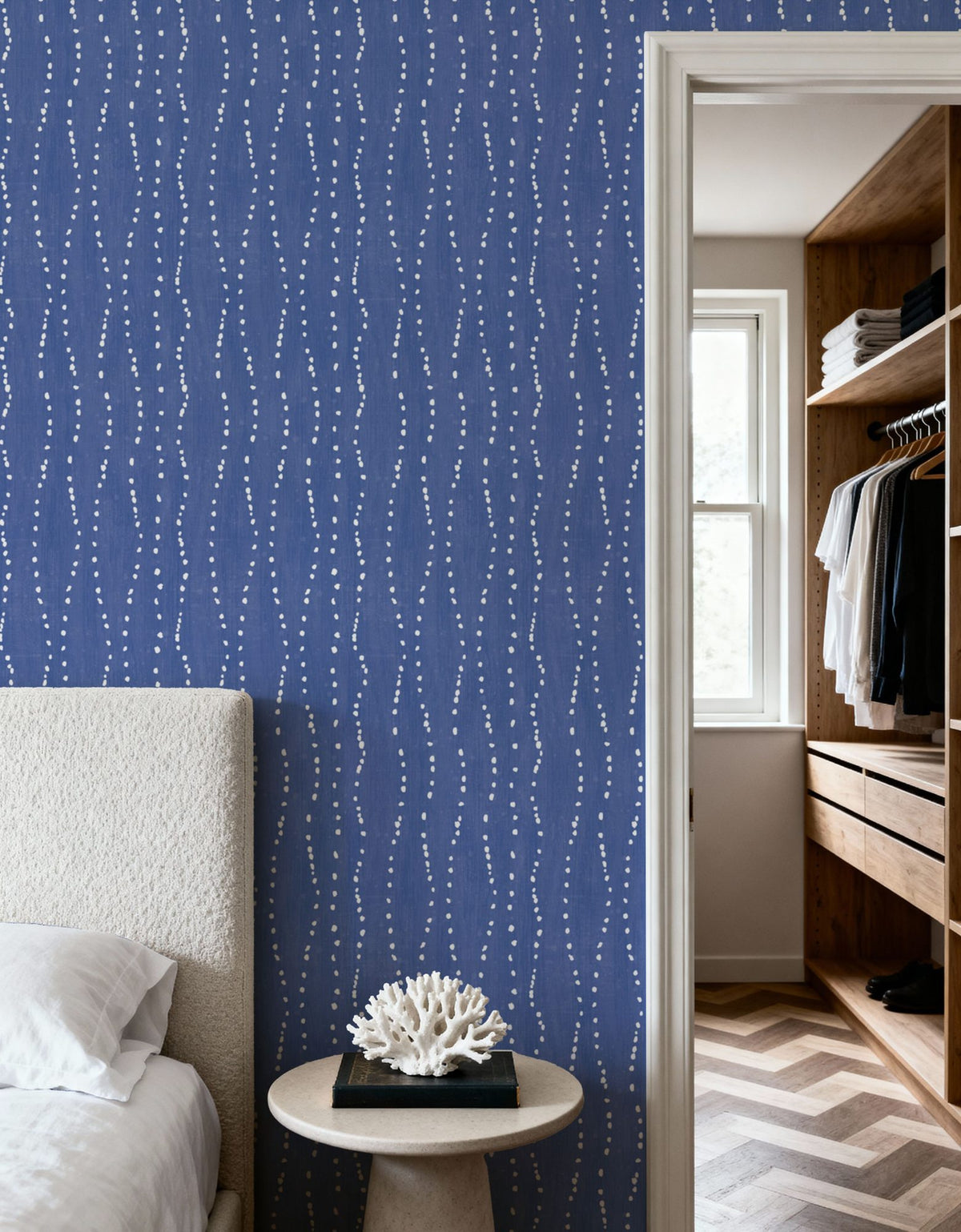Coastal Dripping Blue Mural Wallpaper - room preview 03
