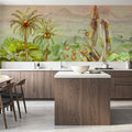 Tropical Green Twilight Mural Wallpaper - room preview 03