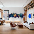 Oban Scotland Skyline Blue & Bronze Mural Wallpaper - room preview 03