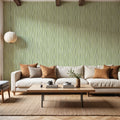 Swaying Lines, Pistachio Mural Wallpaper - room preview 03