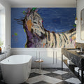 Zebra Splash Mural Wallpaper - room preview 03