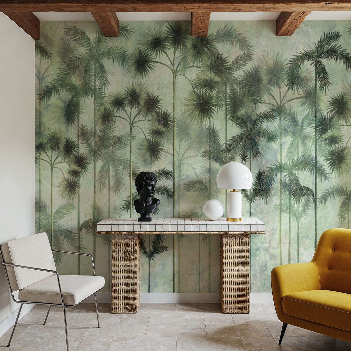 Tropical Trees Mural Wallpaper - room preview 03