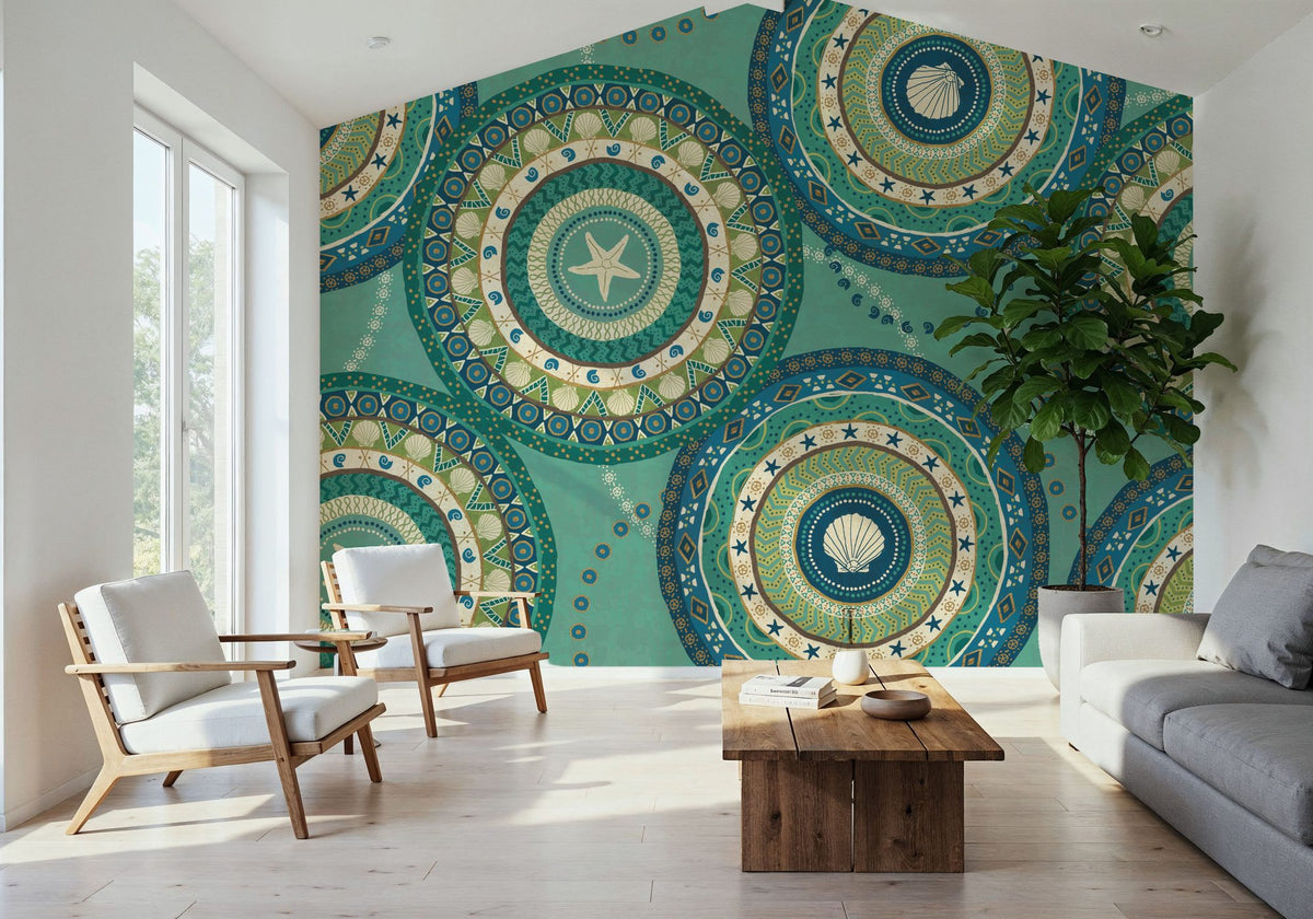 Coastal Treasure XV Mural Wallpaper - room preview 03