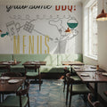 Retro Food Grab Some BBQ Mural Wallpaper - room preview 03
