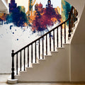 Portsmouth England Skyline Blue & Bronze Mural Wallpaper - room preview 03