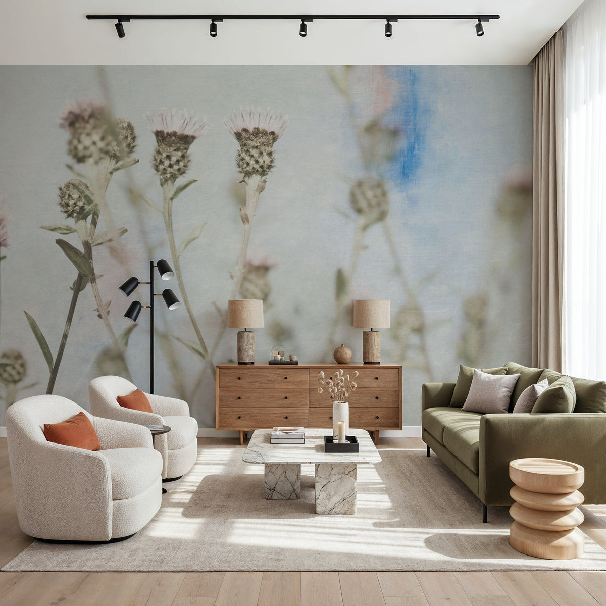 Wild Flowers I Mural Wallpaper - room preview 03