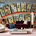 Greetings From Virginia Beach Mural Wallpaper - room preview 03