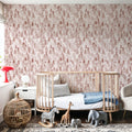 Forest Cabins, Terracotta Mural Wallpaper - room preview 03