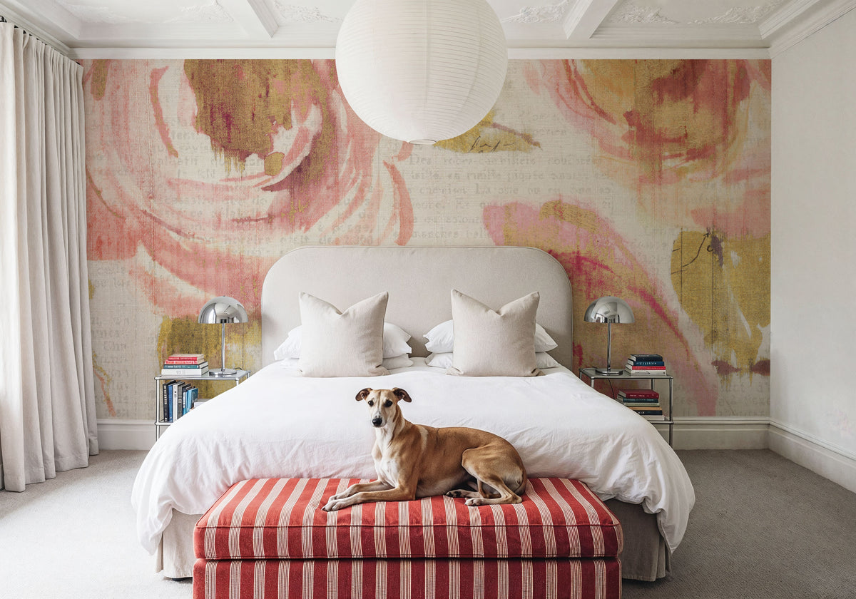 Touch of Rose II Mural Wallpaper - room preview 03
