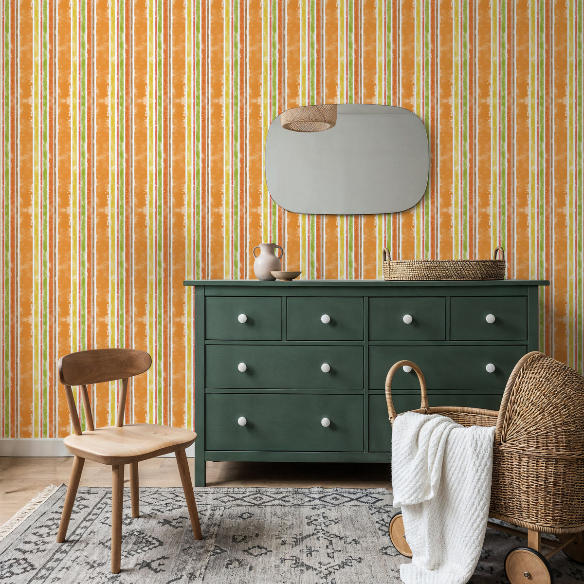 Harvest Stripes Mural Wallpaper - room preview 03