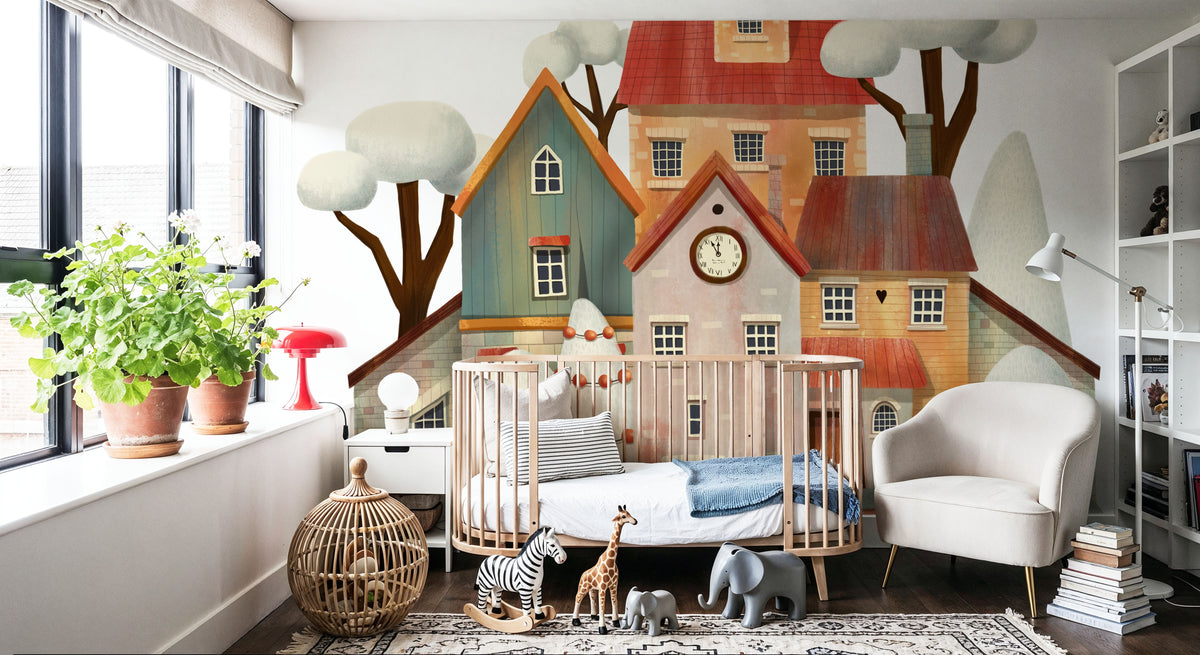 Old Town Holiday's Mural Wallpaper - room preview 03