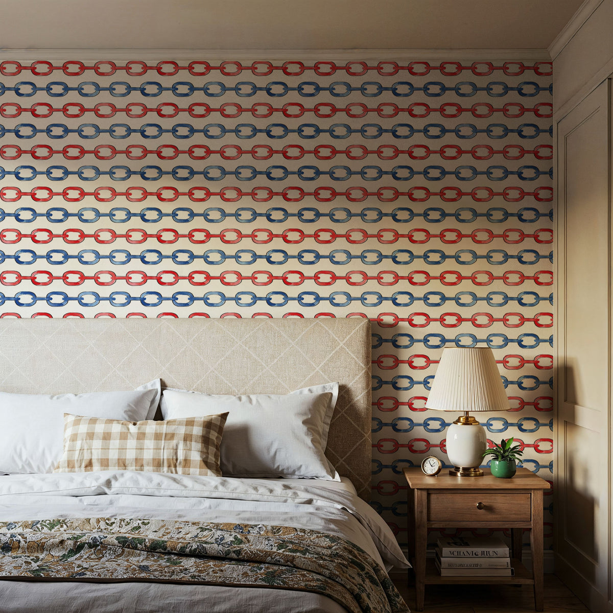 Seafood Shanty White V Mural Wallpaper - room preview 03