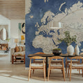World Map Cities - Sabeen Mural Wallpaper - room preview 03