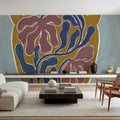 Modern Floral Vase I Mural Wallpaper - room preview 03