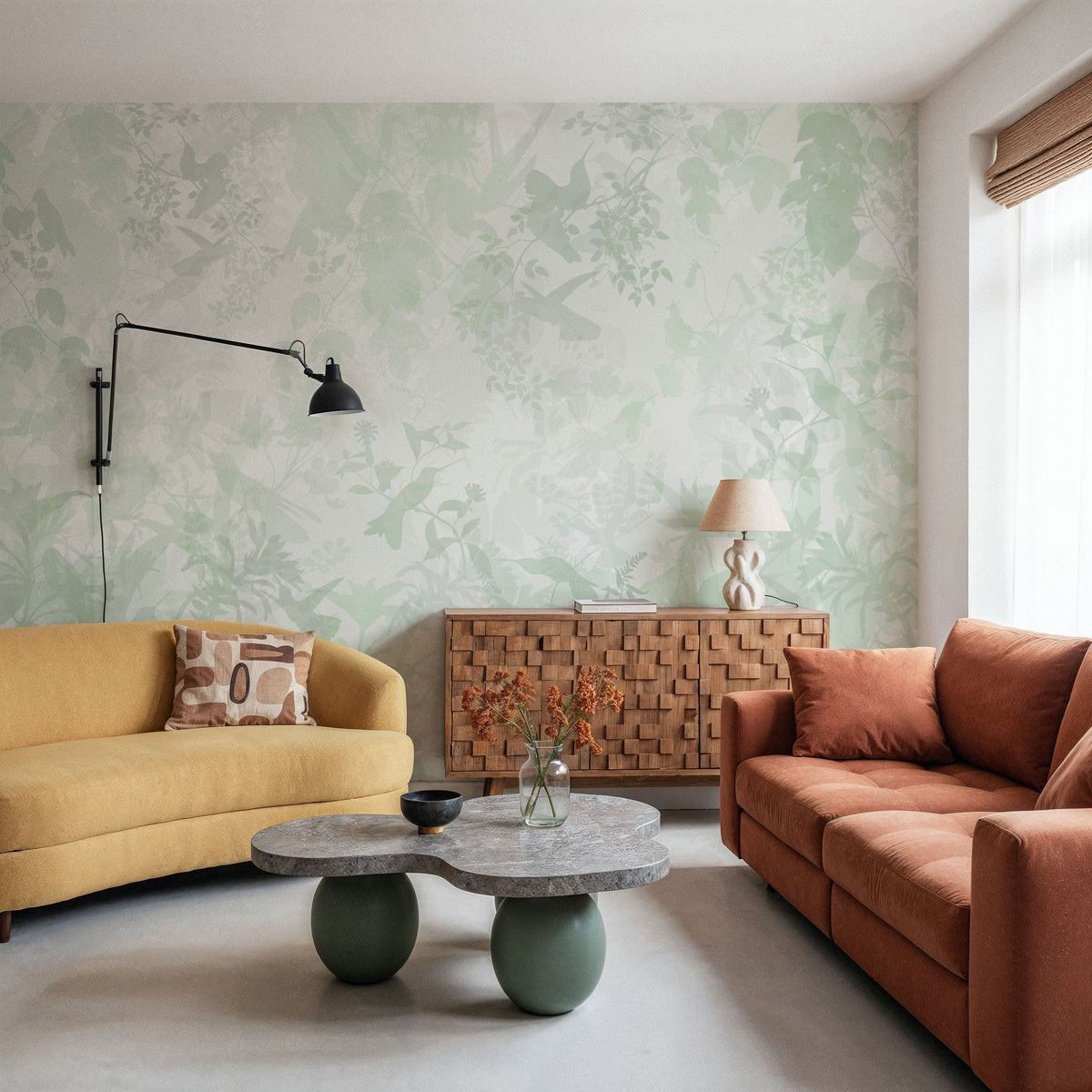 Watermark Birds Mural Wallpaper - Edition 4 - room preview 03