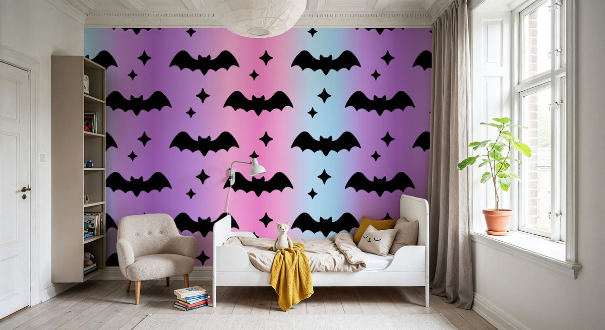Twilight Bat Mural Wallpaper - room preview 03