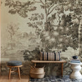 Enchanted Grove Tapestry, Beige Mural Wallpaper - room preview 03