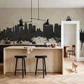Cincinnati Ohio Skyline Concrete Mural Wallpaper - room preview 03