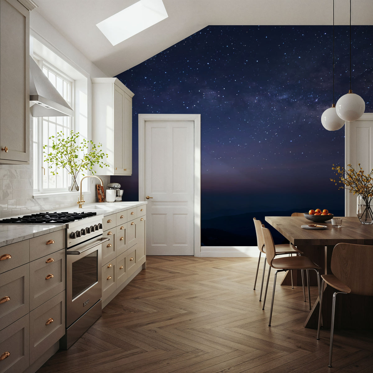 Starfield Horizon Mural Wallpaper - room preview 03