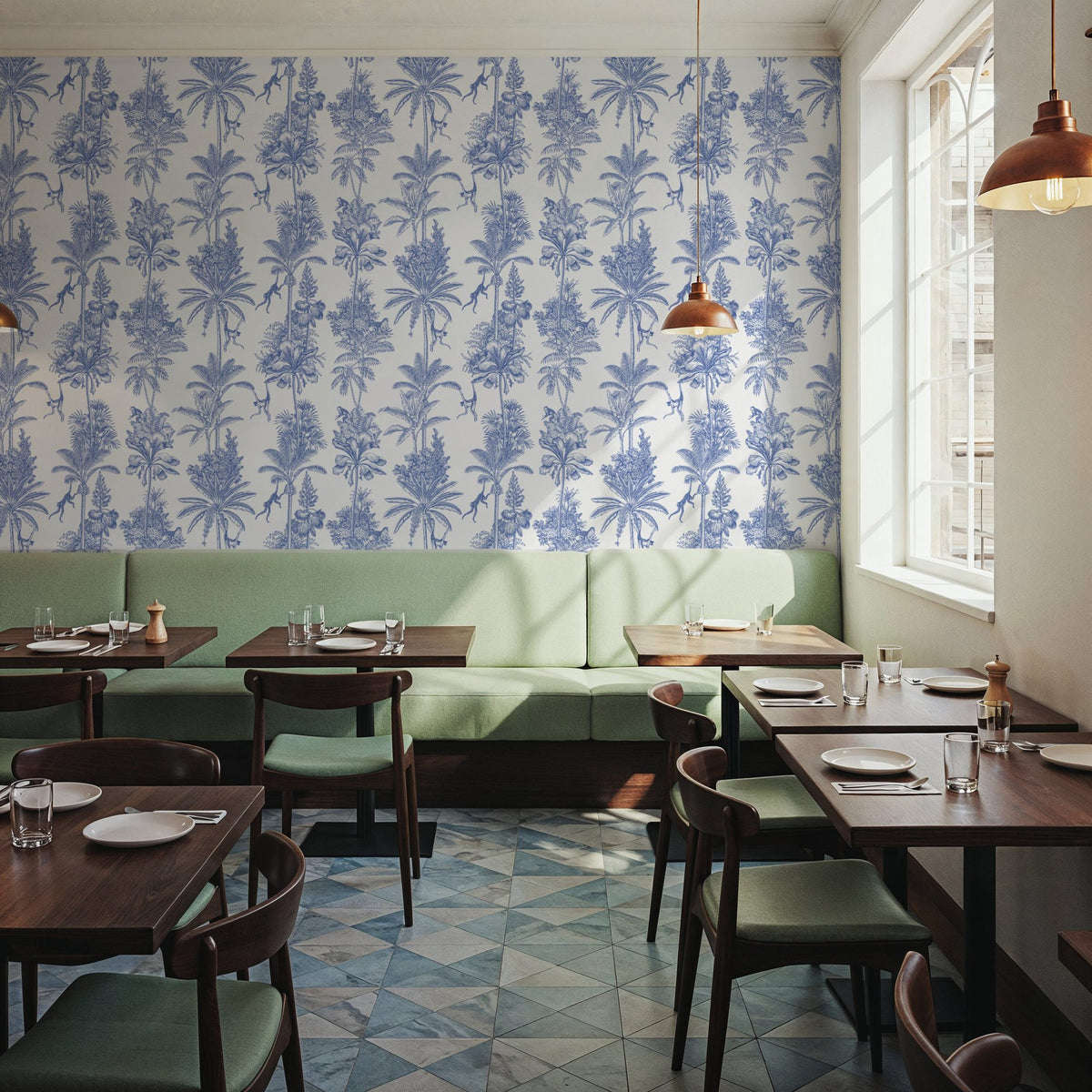 Jungle Toile Mural Wallpaper - room preview 03