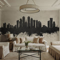 Doha Qatar Skyline Concrete Mural Wallpaper - room preview 03