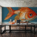 Goldfish Chillin Mural Wallpaper - room preview 03