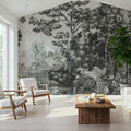 Enchanted Grove Tapestry, Stone Mural Wallpaper - room preview 03
