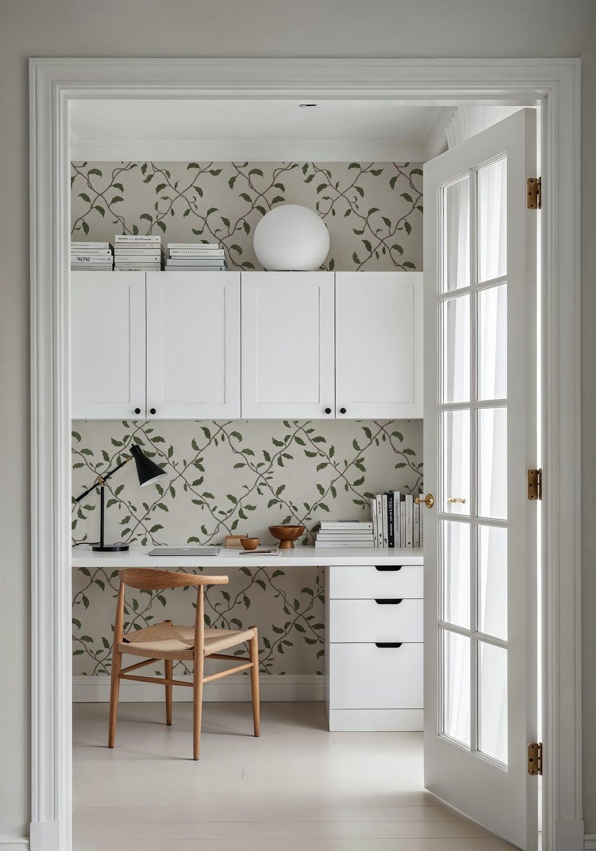 Emerald Trellis, Cloud Mural Wallpaper - room preview 03