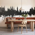 Würzburg Germany Skyline Black & White Mural Wallpaper - room preview 03
