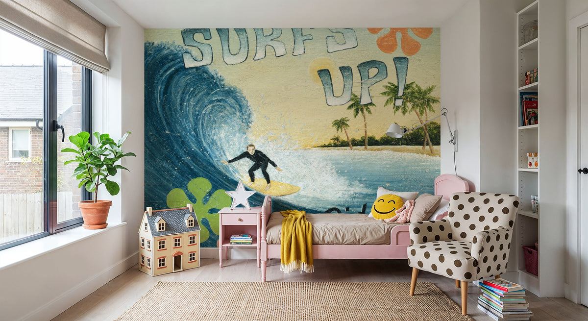 Surf Is Up Mural Wallpaper - room preview 03