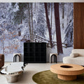 Winter's Passage Snow Mural Wallpaper - room preview 03