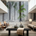 Cold Green Forest Mural Wallpaper - room preview 03