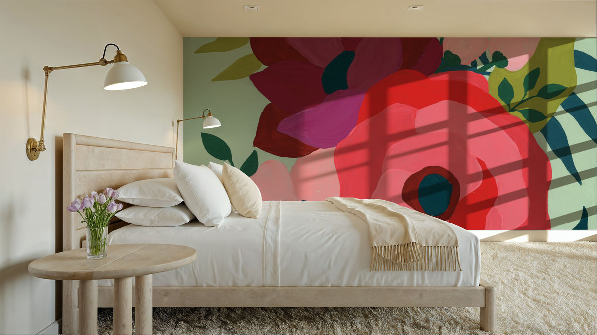 Pretty Florals IV Mural Wallpaper - room preview 03