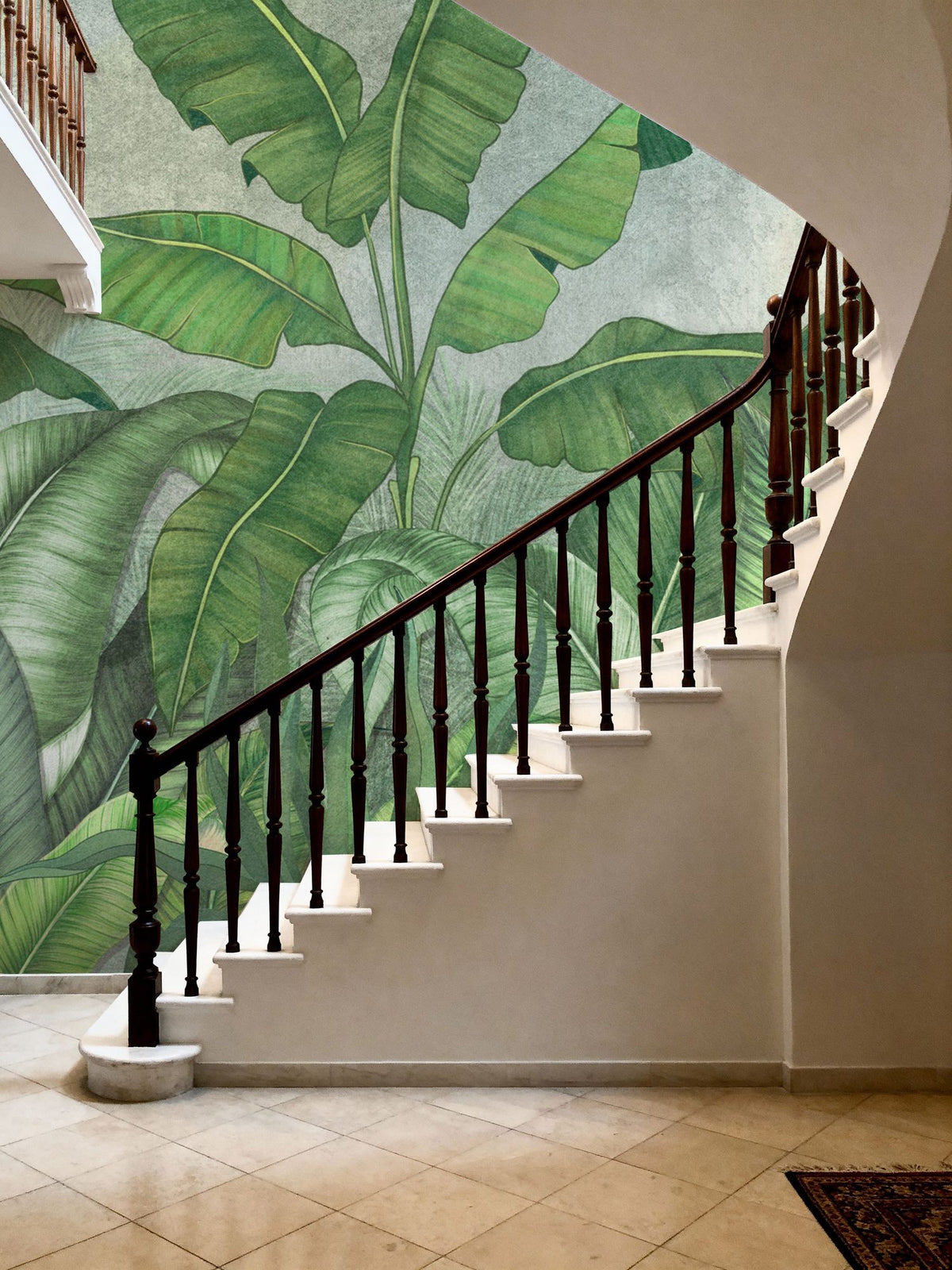 Big Leaves Mural Wallpaper - room preview 03