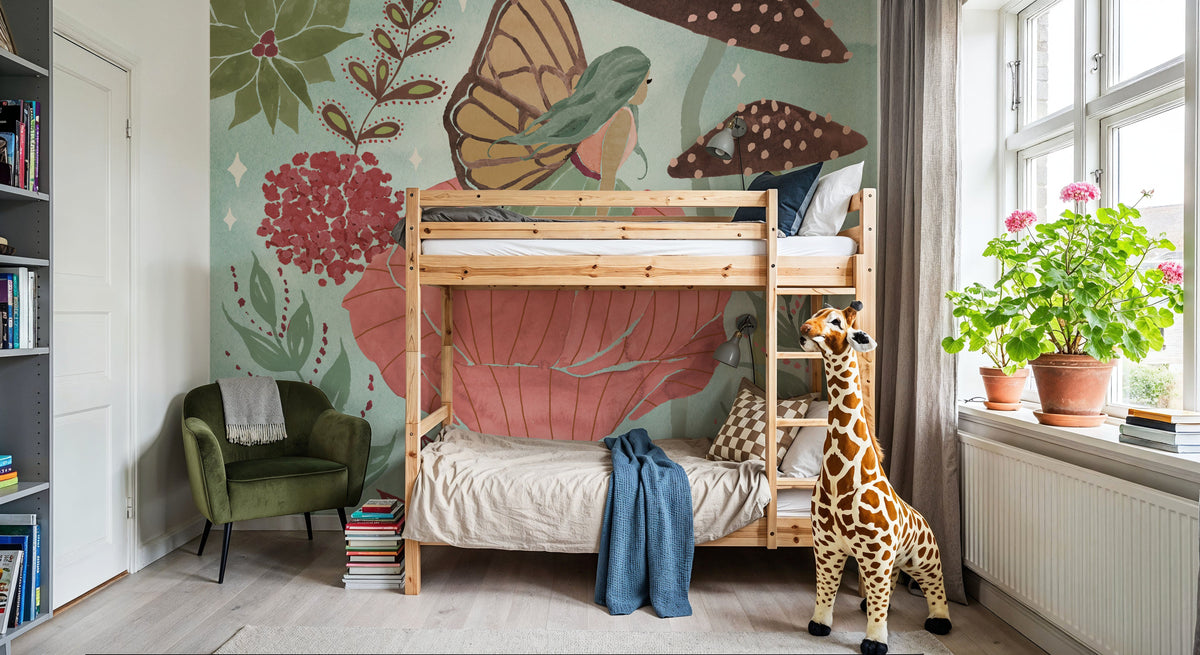 Floralscape Fairies II Mural Wallpaper - room preview 03
