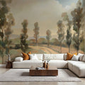 Poplars by the Road Mural Wallpaper - room preview 03