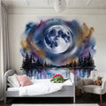 Forest Lake II - Powerful Moon Series Mural Wallpaper - room preview 03