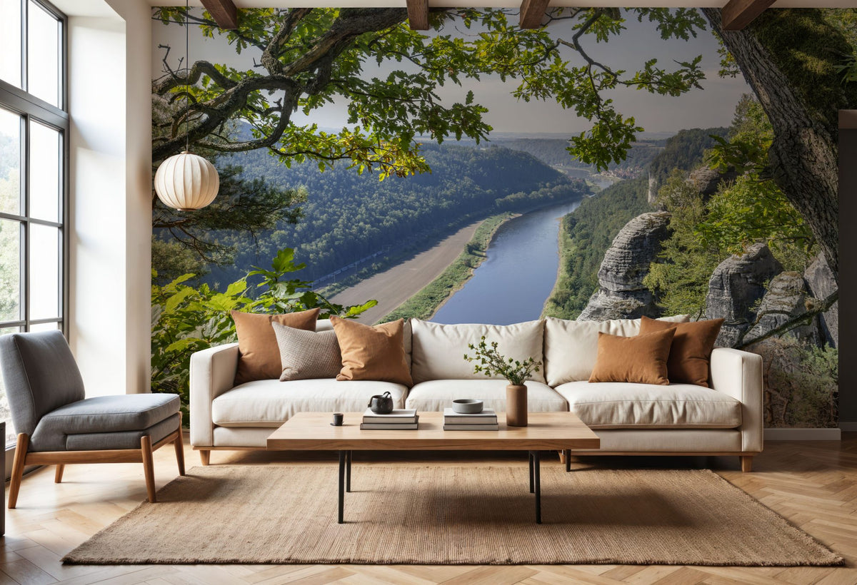 Elbe RIver Mural Wallpaper - room preview 03