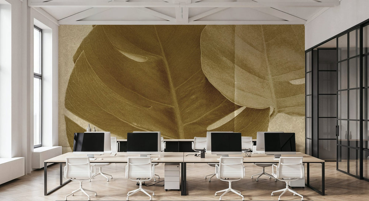 Monstera Leaf II Mural Wallpaper - room preview 03
