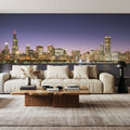 Twilight Skyline Silhouette Mural Wallpaper - room preview 03