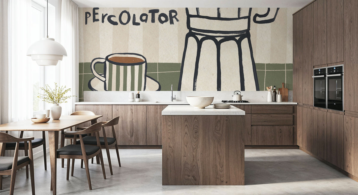 My Morning Coffee II Mural Wallpaper - room preview 03