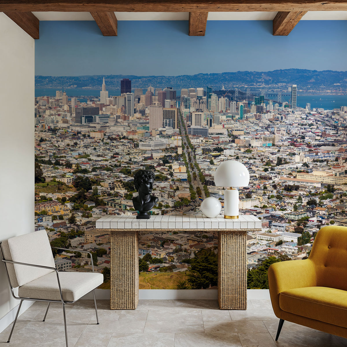 San Francisco Cityscape Mural Wallpaper - room preview 03